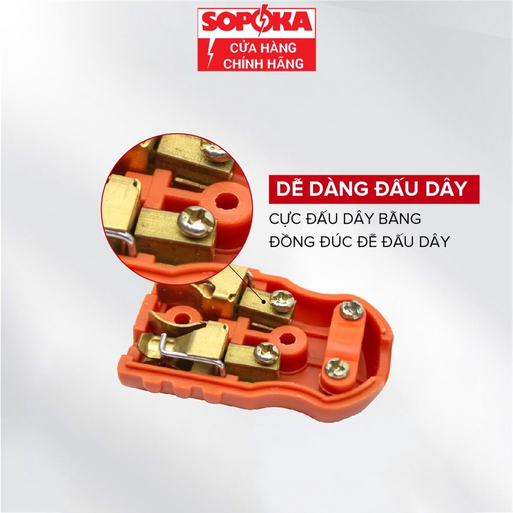 Phích cái siêu tải SOPOKA D3000W có dây 3m,5m chịu nhiệt, an toàn