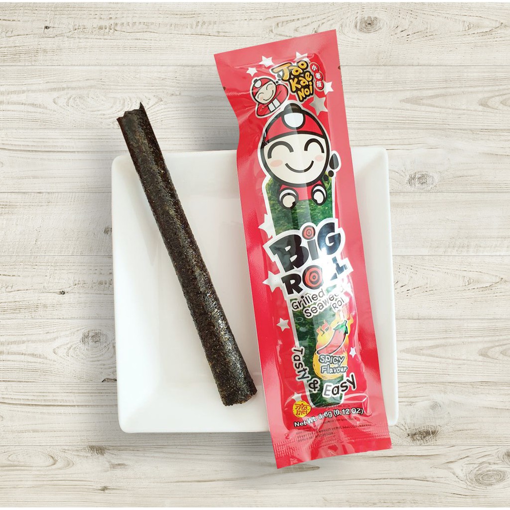 Snack Rong Biển Tao Kae Noi Big Roll Vị Cay – Hộp 6 gói