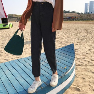 [ORDER] QUẦN JEANS SUÔNG DÁNG LỬNG CẮT ỐNG BASIC ULZZANG