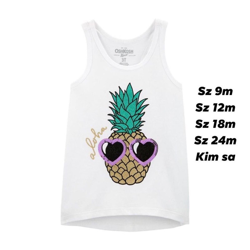 Áo 3 lỗ tank top bé gái OshKosh vnxk