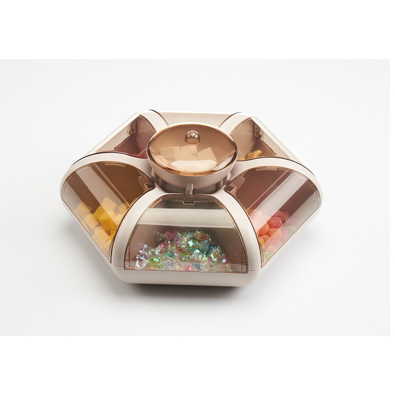 🍬FREESHIP🍬 Khay Mứt, Khay Đựng Bánh Kẹo 6 Cánh Hoa Tự Bung, Sang Chảnh, Lịch Sự, Mẫu Mới Nhất Tết 2021