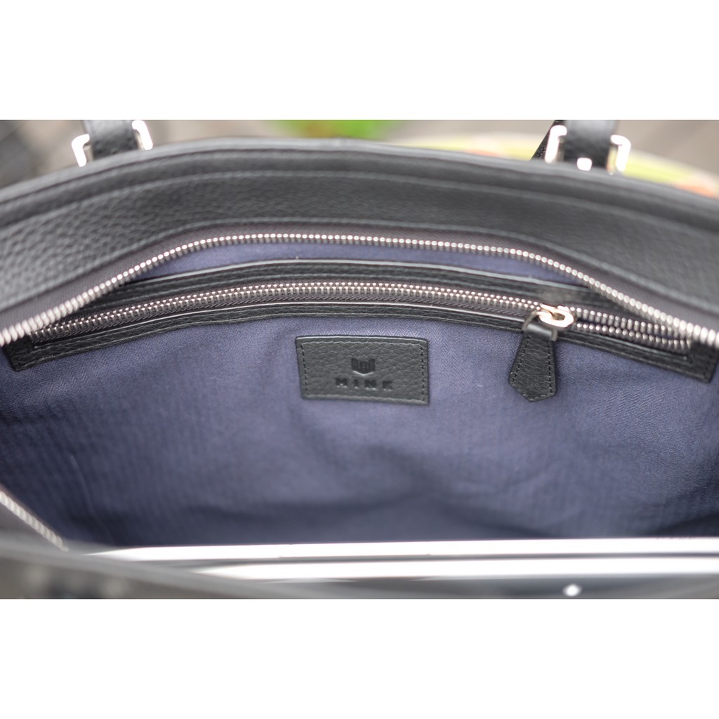 ANORA-Túi Tote da bò thật nguyên tấm lớp 1 cao cấp màu xanh navy-KX32-71