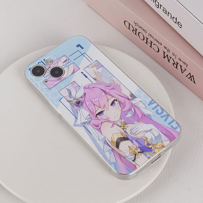Elysia phone case Honkai Impact 3 gaming drop protective case personality new anime culture quadratic element silicone soft case cool Herrscher