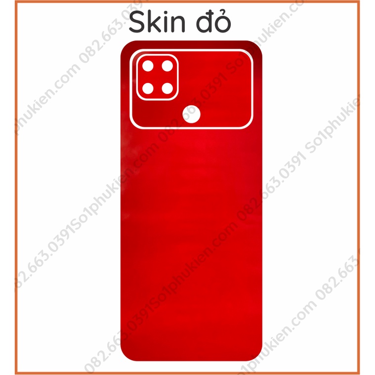 Skin dán mặt lưng Xiaomi Poco C40 dán cả camera siêu đẹp nhiều màu sắc lựa chọn