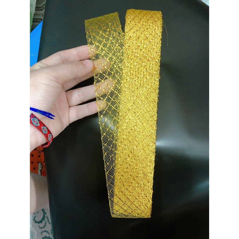 Cuộn lưới khổ 4cm dài 15m tranng trí oản, làm hoa