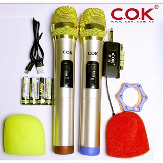Micro Không Dây C.O.K ST-123 (2 Micro), Micro Karaoke