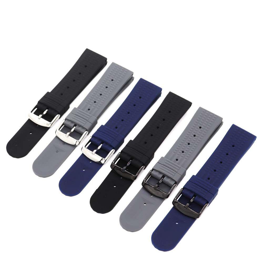 Dây Đeo Đồng Hồ Bằng Cao Su Silicone Mềm 20mm 22mm Cho Nam Nữ