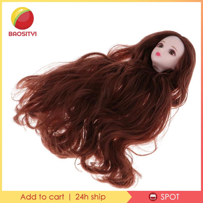 [Baosity1] Đầu Búp Bê Khớp Nối Với Tóc Giả Xoăn Tùy Chỉnh Cho Búp Bê BJD