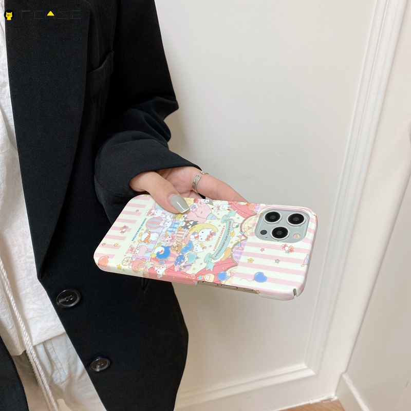 Ốp Điện Thoại Cứng In Hoạt Hình Hello Kitty Cinnamoroll Pachacco Cho iPhone 13 12 11 Pro Max XS Max XR X 7 8 Plus