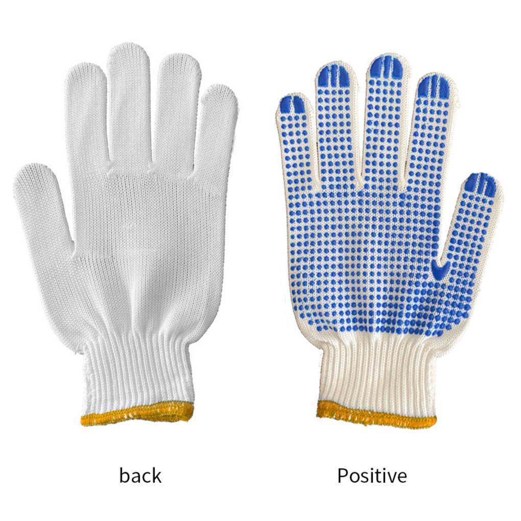 Set 12 Đôi Găng Tay PVC Chống Trượt Họa Tiết Chấm Bi Dùng Trong Công Việc Cơ Khí / Làm Vườn