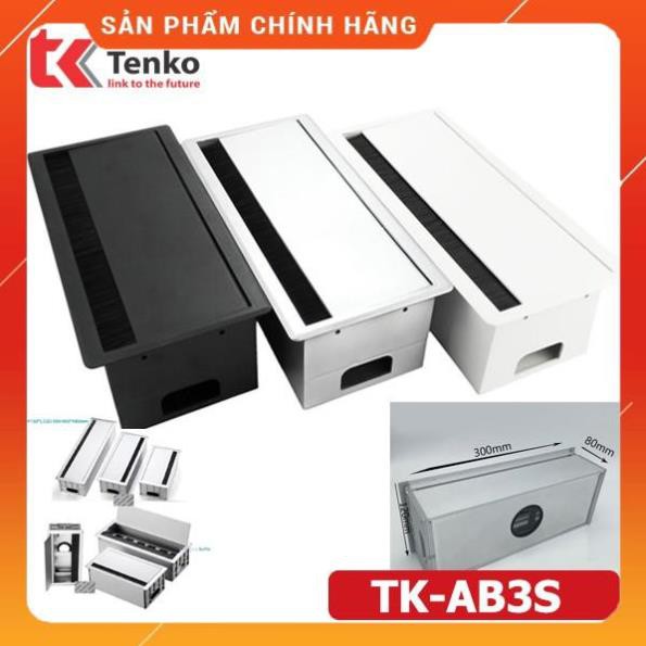 [Chính Hãng] Hộp Điện Âm Bàn Nhôm - Hộp Ổ Cắm Điện Âm Bàn Có Đế 3 Module Cao Cấp Tenko TK-AB3S