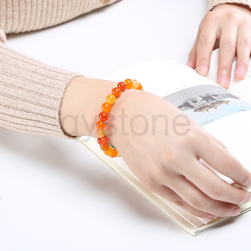 Vòng Tay Chuỗi Hạt Đá Tự Nhiên 6mm 8mm Dành Cho Nam Nữ