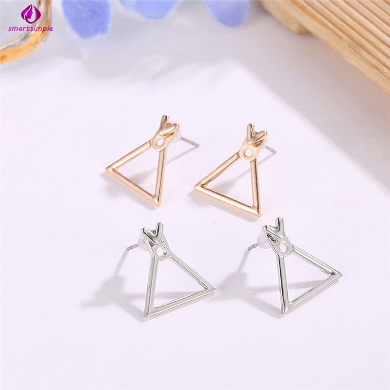 Bông Tai Kim Loại Thiết Kế Đơn Giản Dành Cho Nữ