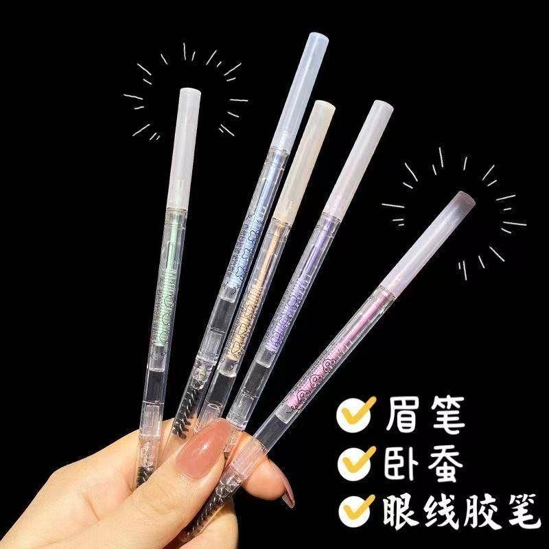 Bút kẻ lông mày hai đầu lâu trôi không thấm nước 6 màu tùy chọn