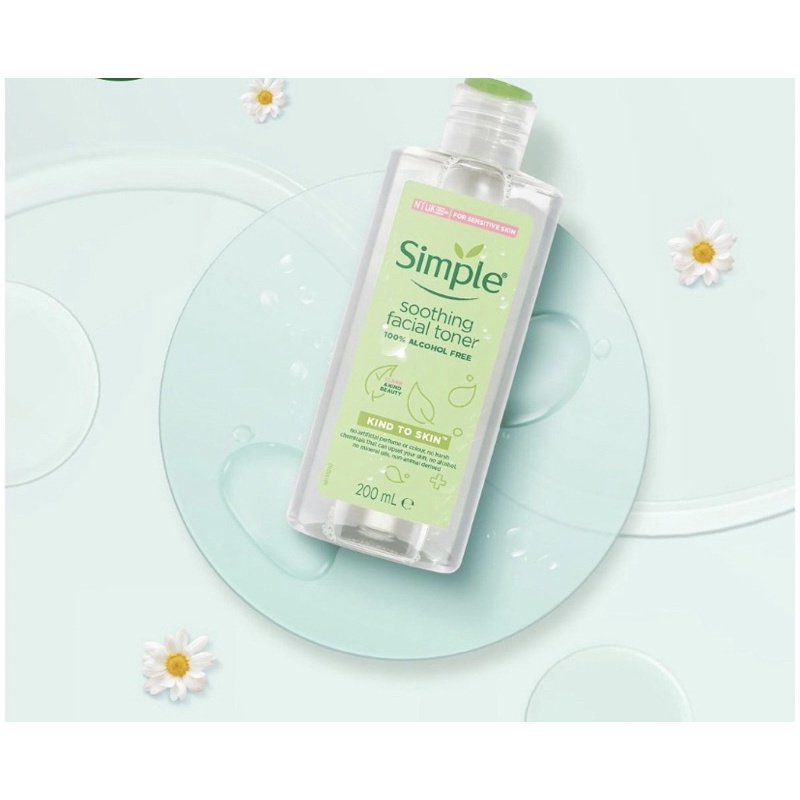 Nước Hoa Hồng Simple Dành Cho Da Nhạy Cảm Kind to Skin Soothing Facial Toner 200ml
