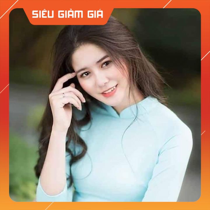 [BÃO SALE] [ÁO DÀI RẺ - ĐẸP] - Áo dài lụa nhật trơn cổ cao 2,5 phân