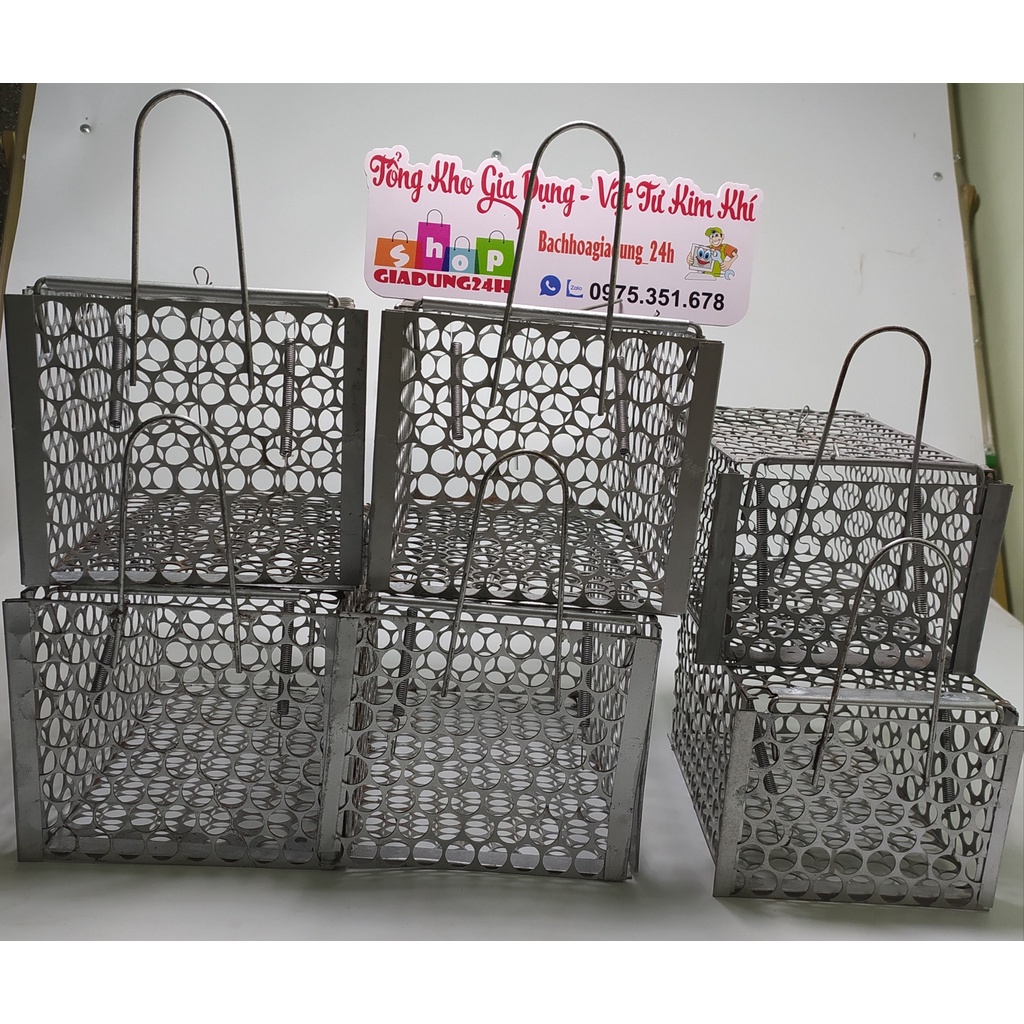 Bẫy chuột lồng sắt cỡ nhỏ 20x13x13cm -hàng sắt Nam Đinh Có thể tái sử dụng-Giadung24h