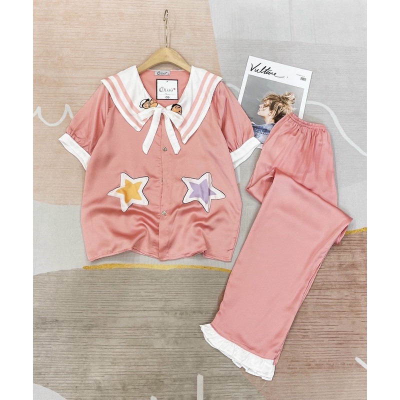 BỘ PIJAMA SATIN TIỂU THƯ