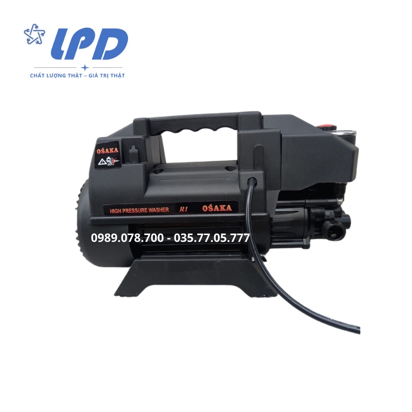 Máy Rửa Xe Gia Đình Có Chỉnh Áp Osaka R1 thế hệ mới dây xịt dài 15m