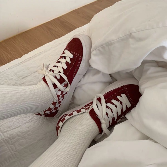 [Order 20 NGÀY] Giày sneakers vải phối caro buộc dây nữ | BigBuy360 - bigbuy360.vn