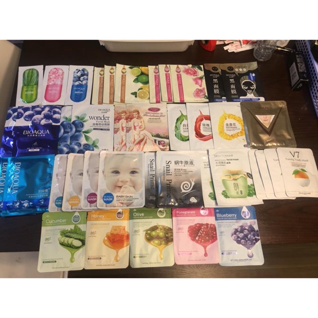 Combo 60 mặt nạ dưỡng da Bioaqua