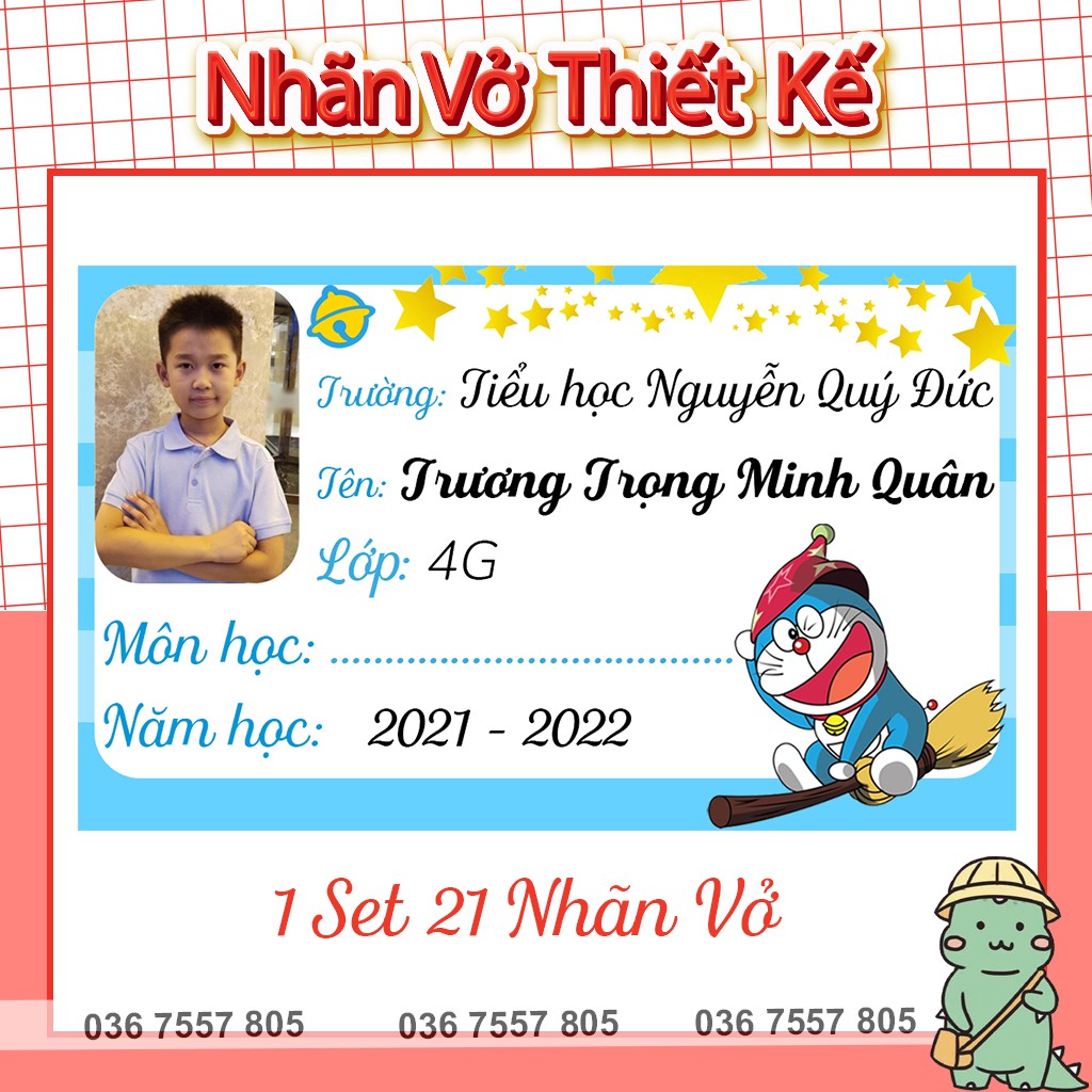 Sticker Nhãn In Tên Bé - dán dụng cụ đồ dùng học tập cho học sinh - in tên bé theo yêu cầu - giá rẻ nhất năm 2020