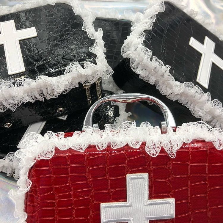 Túi Đựng Mỹ Phẩm Phối Ren Thủ Công Phong Cách lolita