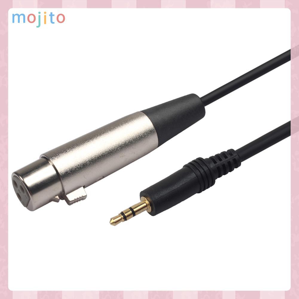 MOJITO 3 Pin XLR Female to 3.5mm 1/8 inch TRS Stereo Jack Male Mic Audio Cable