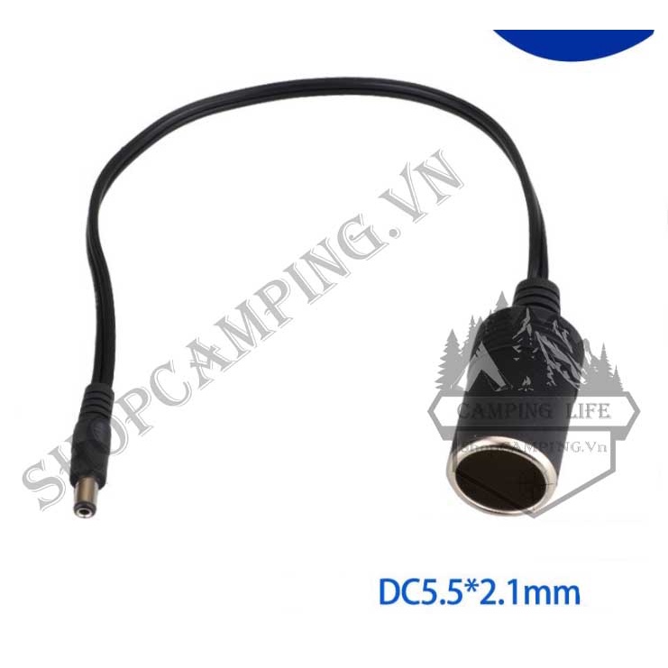 Dây đầu tẩu cái cắm nguồn oto chuyển sang jack DC đực, cái - Camping VietNam