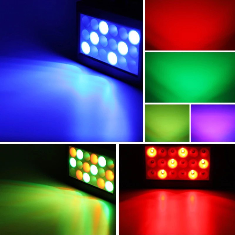ĐÈN CHỚP LIGHT 18 BÓNG RGB - THÍCH HỢP CHO  PARTY , DISCO ,BAR GIA ĐÌNH .