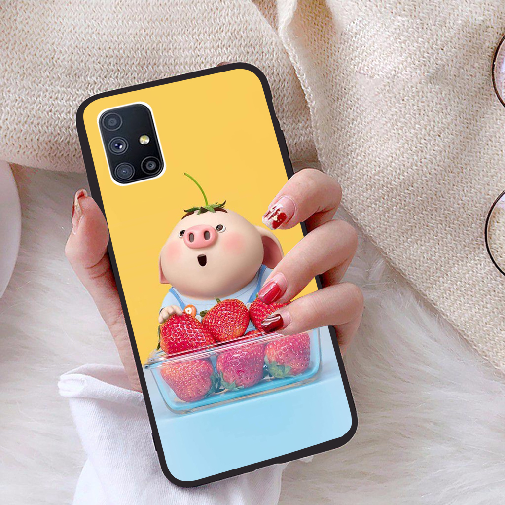 Ốp lưng Samsung Galaxy M51 viền dẻo TPU BST Pig Cute