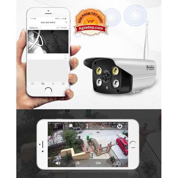 Camera wifi giám sát ngoài trời chống nước camhi 720p - Loại xịn độ bền cao