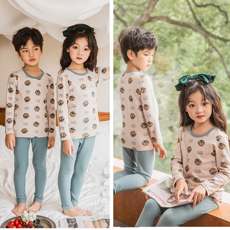 Bộ Đồ Ngủ Pijama Hai Mặt Không Đường May 100-150cm Dễ Thương Cho Bé