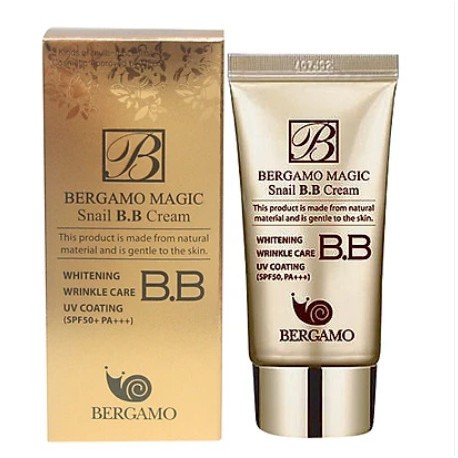 ( THANH LÝ) Kem nền BB cream tinh chất từ ốc sên BERGAMO MAGIC SNAIL B.B CREAM SPF50 PA+++ 50mL- Như hình