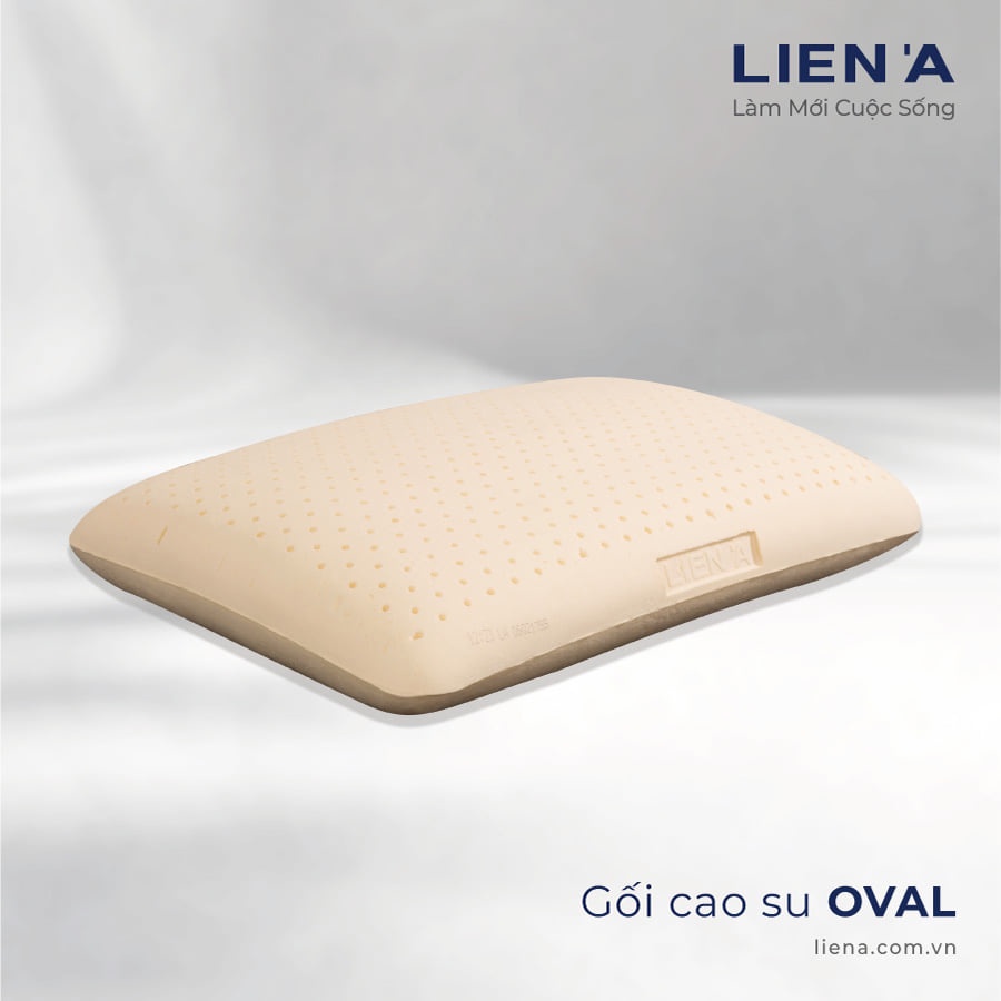 Gối Cao Su Oval Liên Á 45x65cm