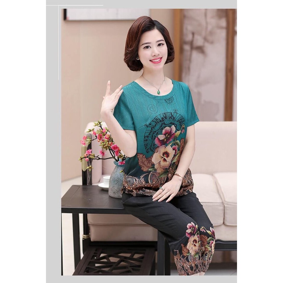 B29902 - Set áo và quần nữ trung tuổi hàng nhập 440k