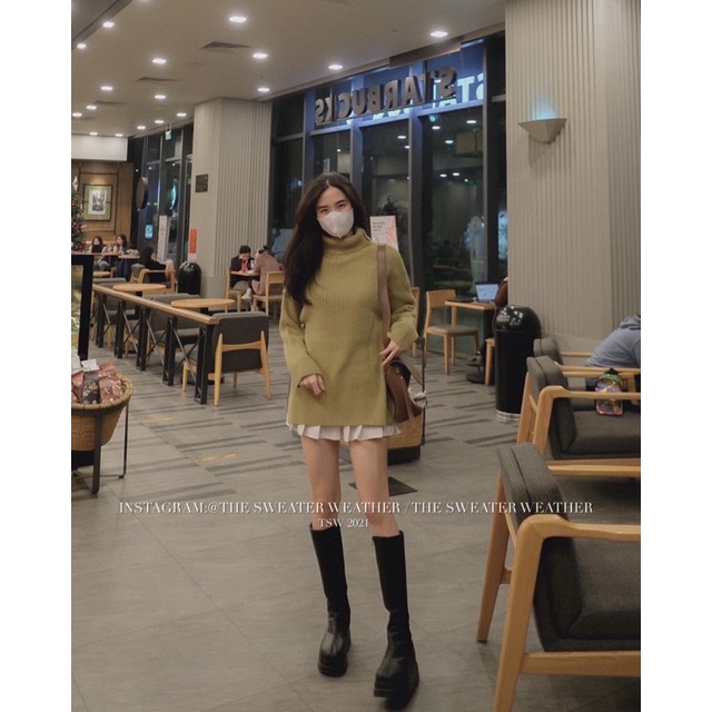 (Ảnh thật) Áo len đũa cổ lọ 5 màu trơn the.sweaterweather TSW | BigBuy360 - bigbuy360.vn