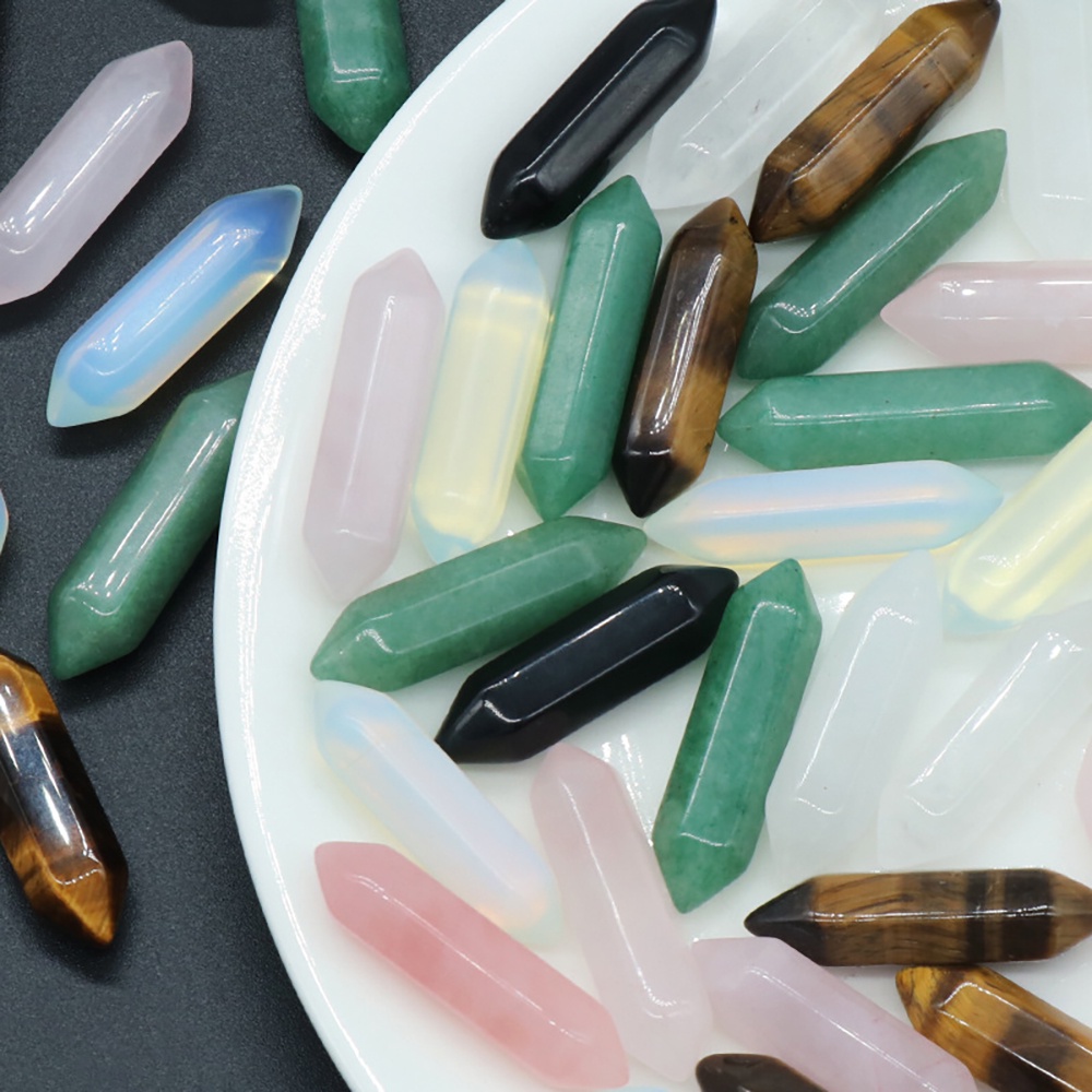 Trụ Đá Thanh Tẩy 2 Đầu 8x31 mm Phong Thủy Tự Nhiên Được Chọn Mẫu DA64