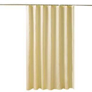 Plain beige waterproof polyester shower curtain