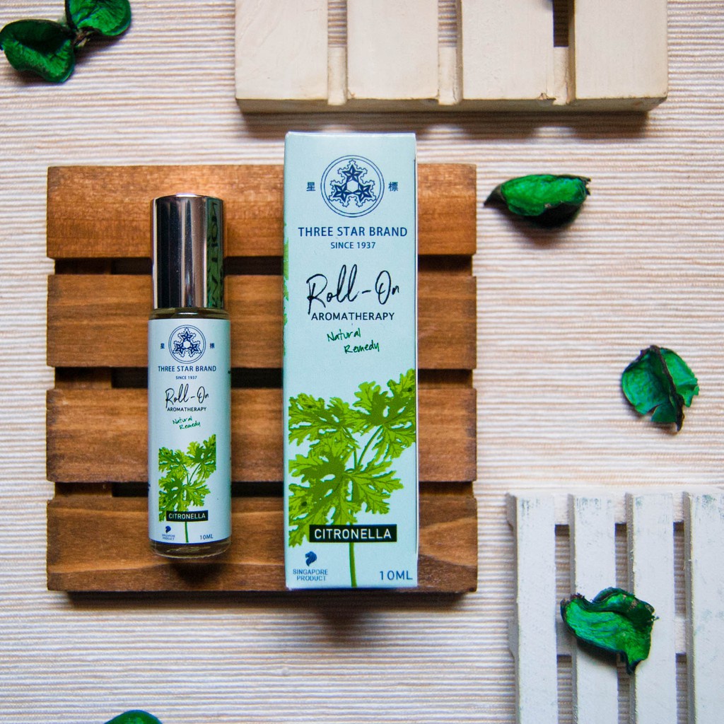 Dầu gió bi lăn Three Star - chính hãng Singapore