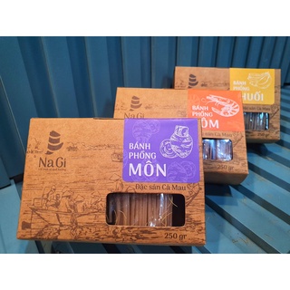 Bánh phồng 3 vị - tôm - chuối - khoai môn - tỷ lệ tôm đến 50% | đặc sản cà mau | hộp 250g | thương hiệu nagi
