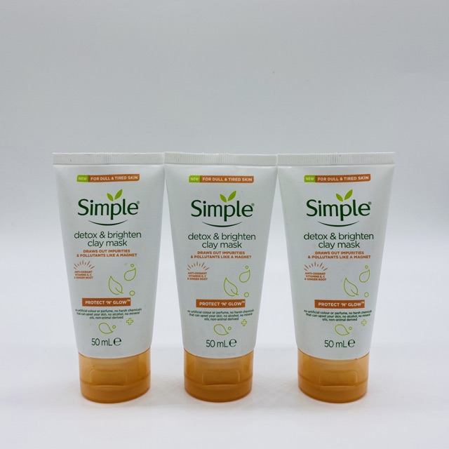 Mặt nạ thải độc làm sáng da Simple Detox And Brighten Clay Mask 50ml