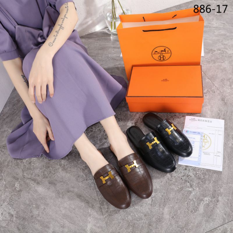 Giày Da Mule H Croco 886-17