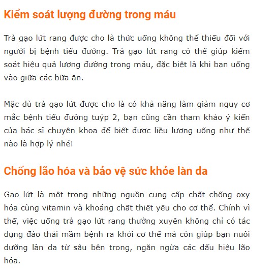 Trà gạo lứt huyết rồng được làm từ Gạo lứt huyết rồng dân tộc,uống giảm cân lợi sữa[thực phẩm cho sức khỏe]