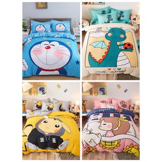 Set cotton tina hình đoremon siêu dễ thương hàng nhập khẩu cao cấp 4 món