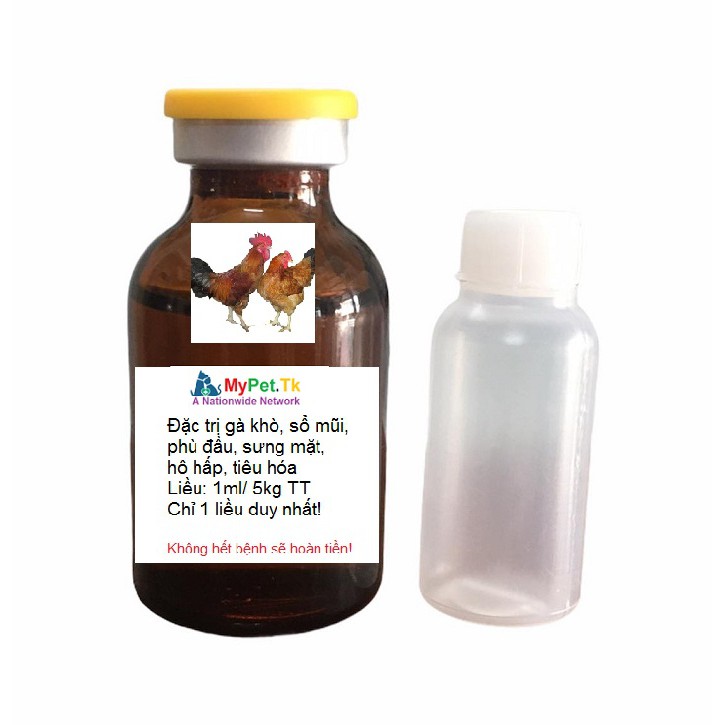 1 ML Chiết Lẻ Trong Chai Mũ Cho Gà Đá, Vịt, Heo, Bò, Dê Cừu