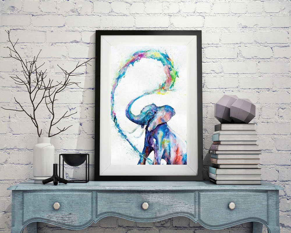 Bộ Dụng Cụ Làm Tranh Đính Đá 5D Họa Tiết Chú Voi Nhiều Màu Độc Đáo Kích Thước 30x40cm Dùng Trang Trí Nhà Cửa