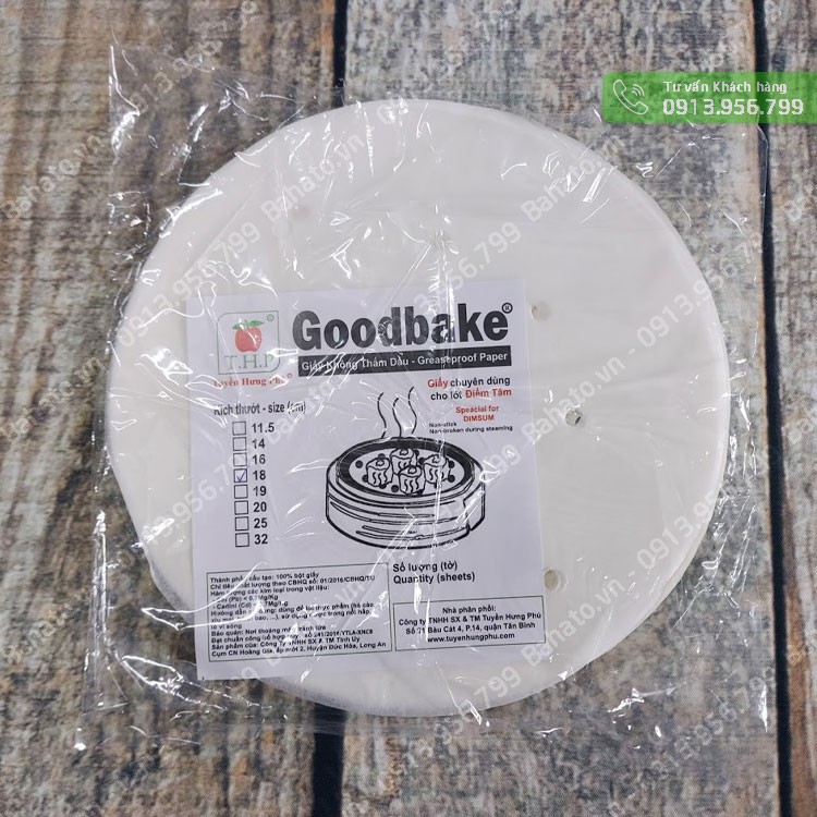 Giấy nến đục lỗ lót nồi chiên không dầu Goodbake (50 tờ x 18cm)