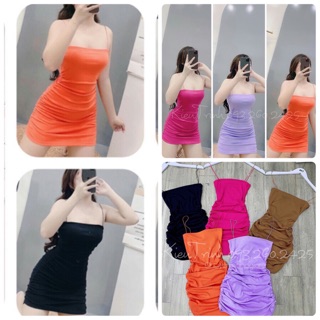 ĐẦM BODY HAI DÂY NHÚN
