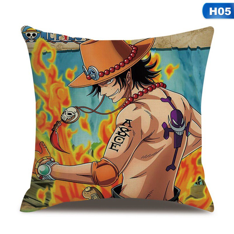 Vỏ Gối Vuông 45x45cm In Hình Nhân Vật Luffy One Piece Độc Đáo